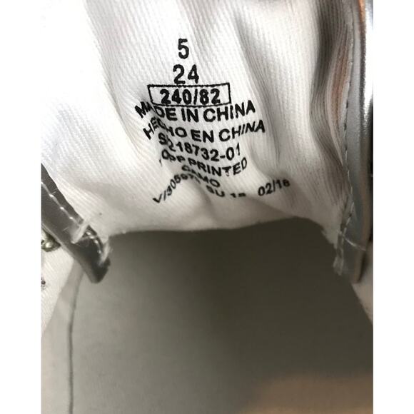 Old Navy Pull-On Sneakers Canvas Palm Leaf Design Girls Big Kids Size 5 - Picture 6 of 7